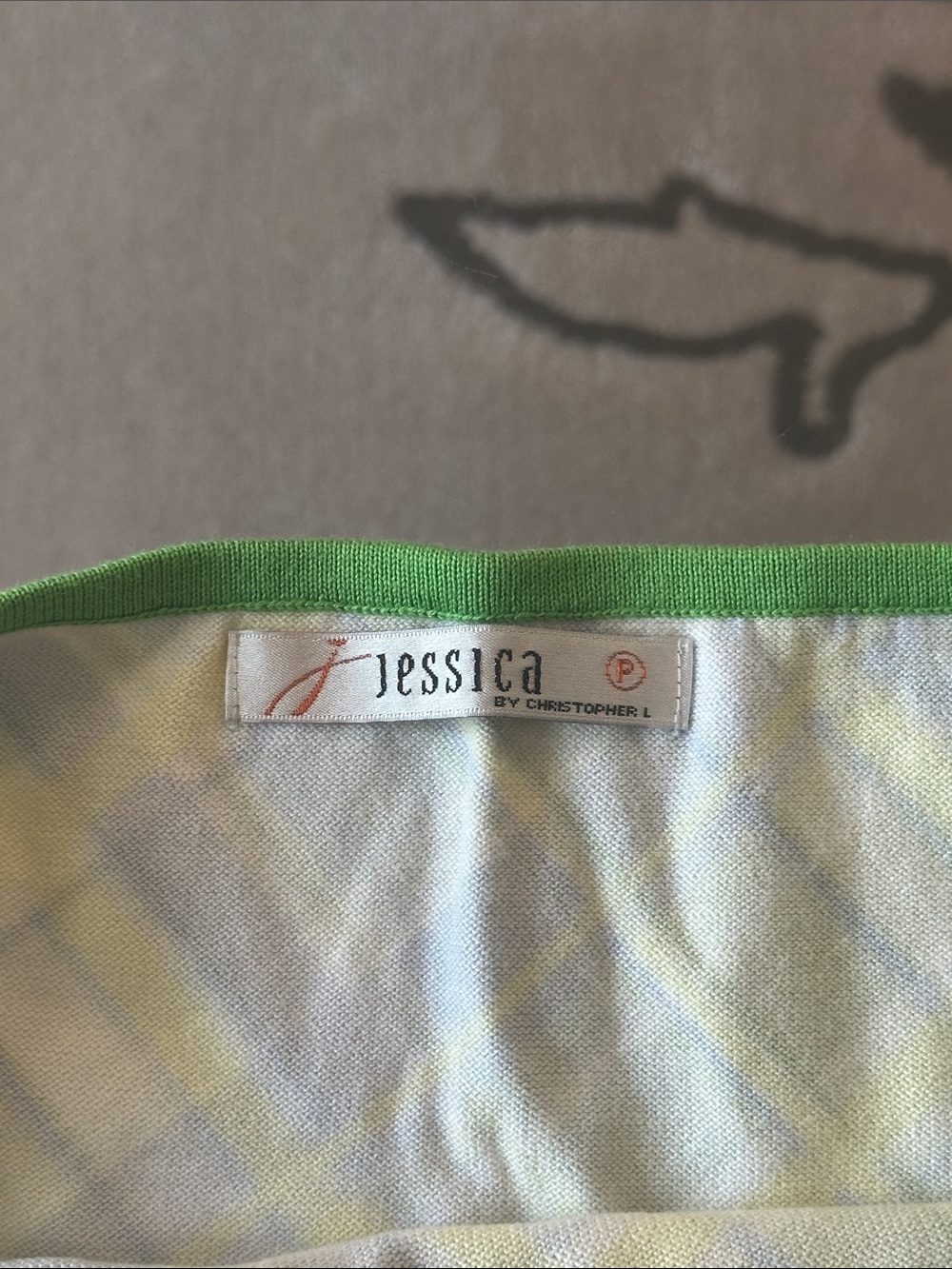 Jessica Pastel Plaid Halter Tank Top in Yellow & Green - Picture 2 of 2